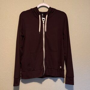Vuori Dark Chocolate Brown Zip-Up Hoodie